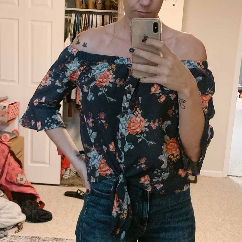 Floral Off the Shoulder Blouse